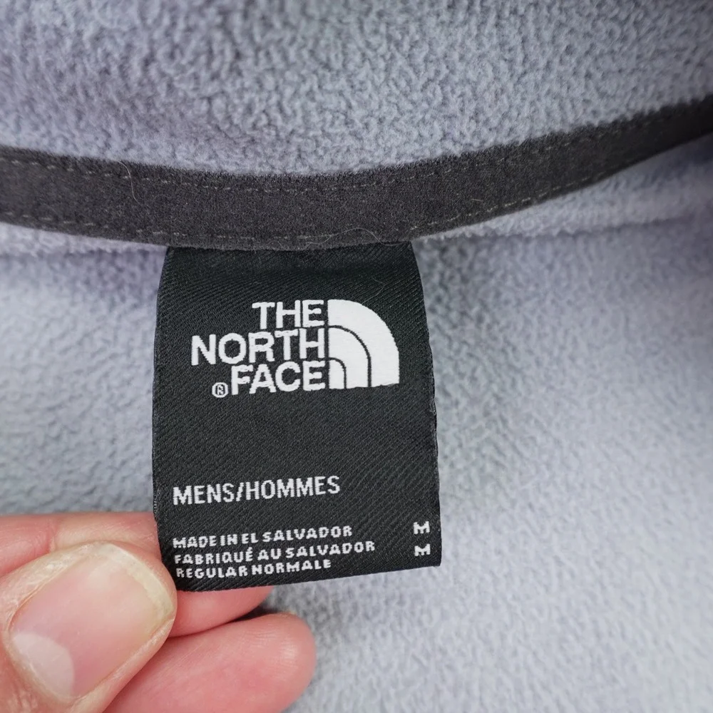The North Face Jacket Mens Medium Gray Casual Full Zip Fleece Outdoor